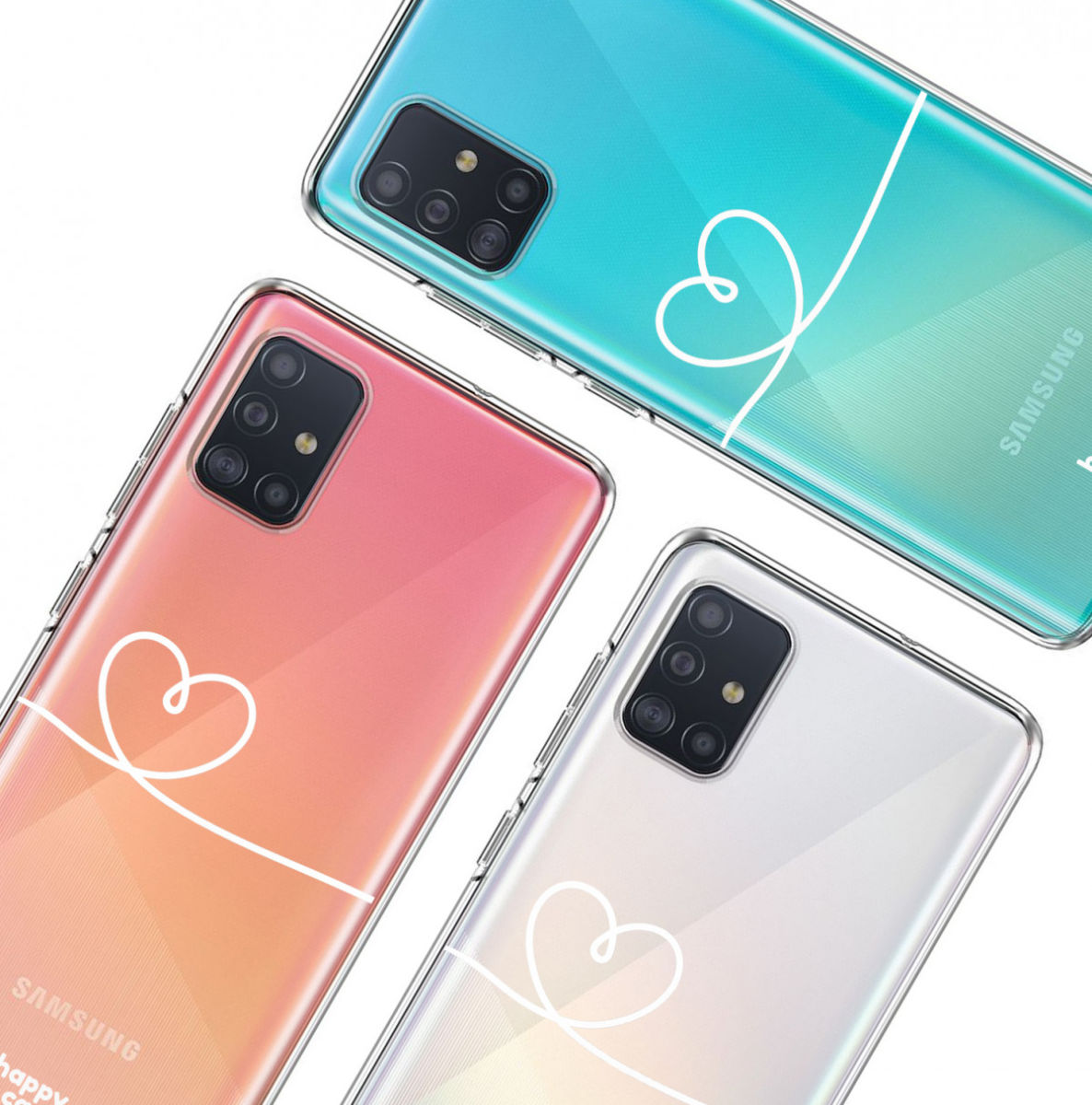 HappyCase Samsung Galaxy A71 Hoesje Flexibel TPU Hartje Print afbeelding 8