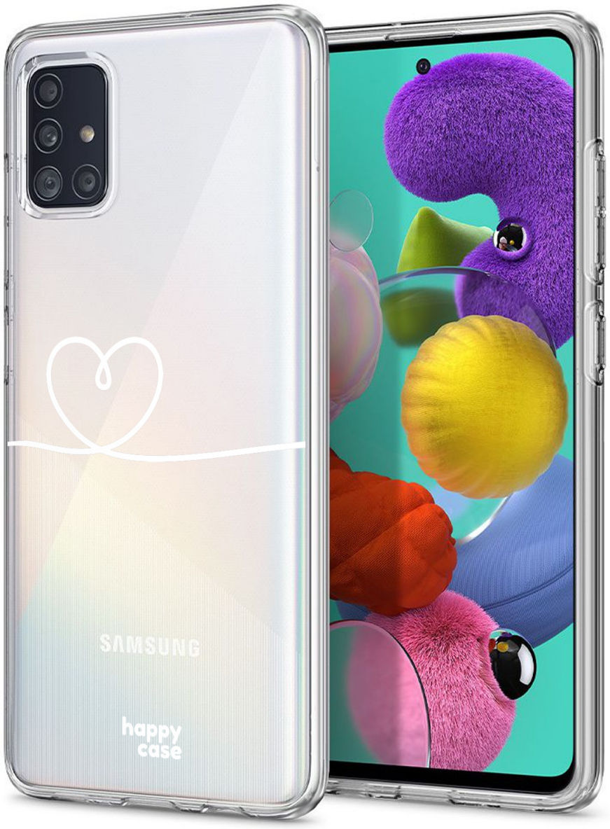HappyCase Samsung Galaxy A71 Hoesje Flexibel TPU Hartje Print afbeelding 6
