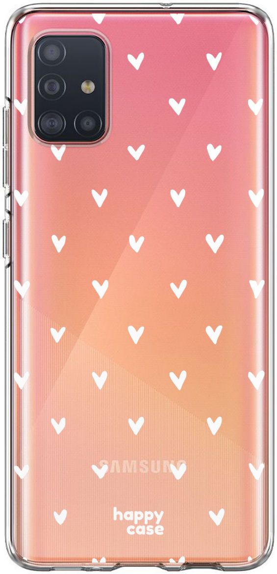 HappyCase Samsung Galaxy A71 Hoesje Flexibel TPU Hartjes Print afbeelding 9