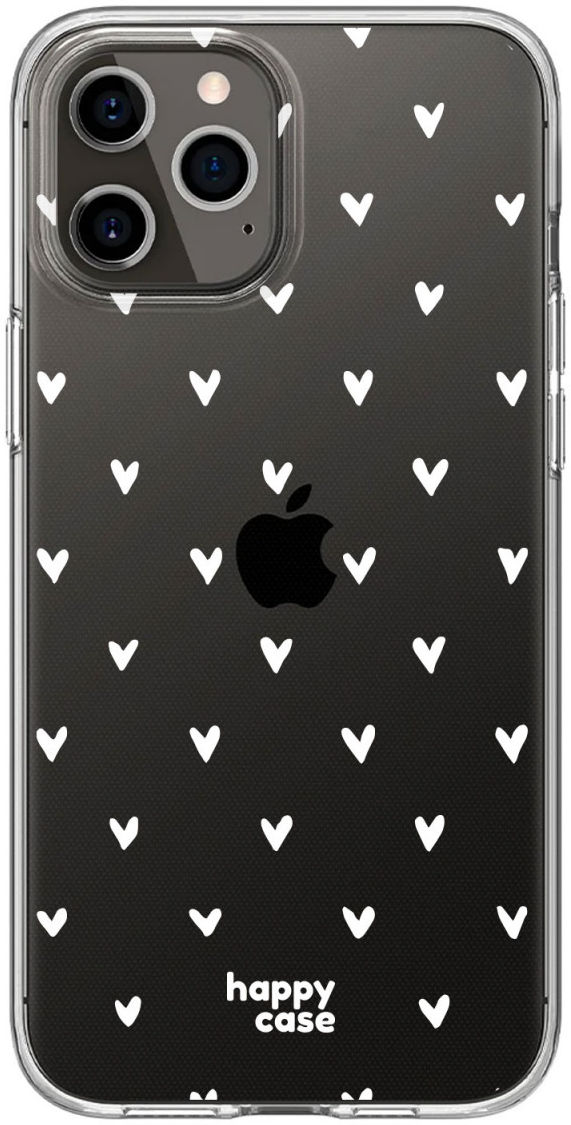 HappyCase iPhone 12 / 12 Pro Hoesje Flexibel TPU Hartjes Print afbeelding 10