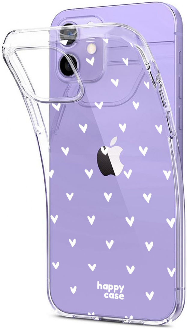 HappyCase iPhone 12 / 12 Pro Hoesje Flexibel TPU Hartjes Print afbeelding 8