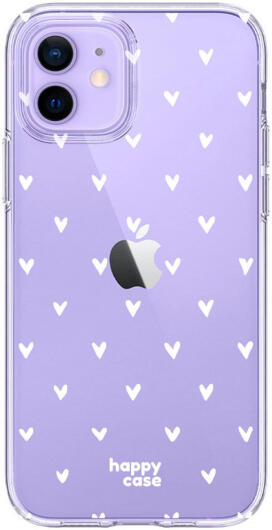 HappyCase iPhone 12 / 12 Pro Hoesje Flexibel TPU Hartjes Print afbeelding 1