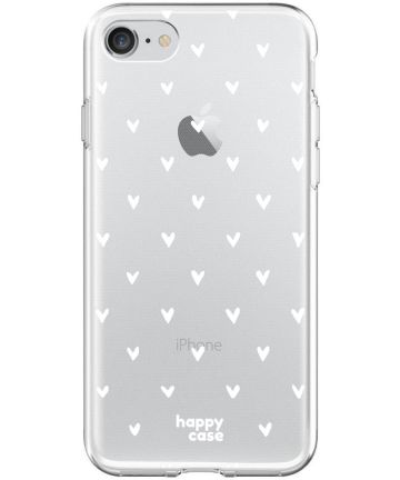 HappyCase Apple iPhone 8 Flexibel TPU Hoesje Hartjes Print Hoesjes