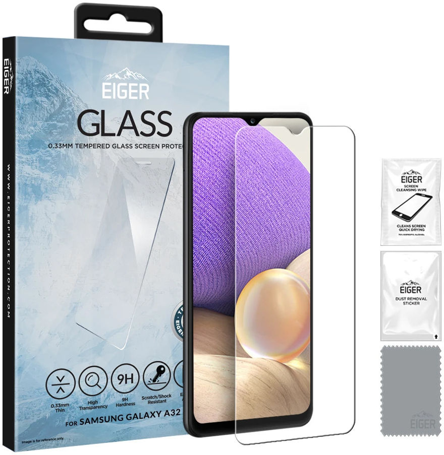 Eiger Samsung Galaxy A31/A32 4G Tempered Glass Case Friendly Plat afbeelding 5