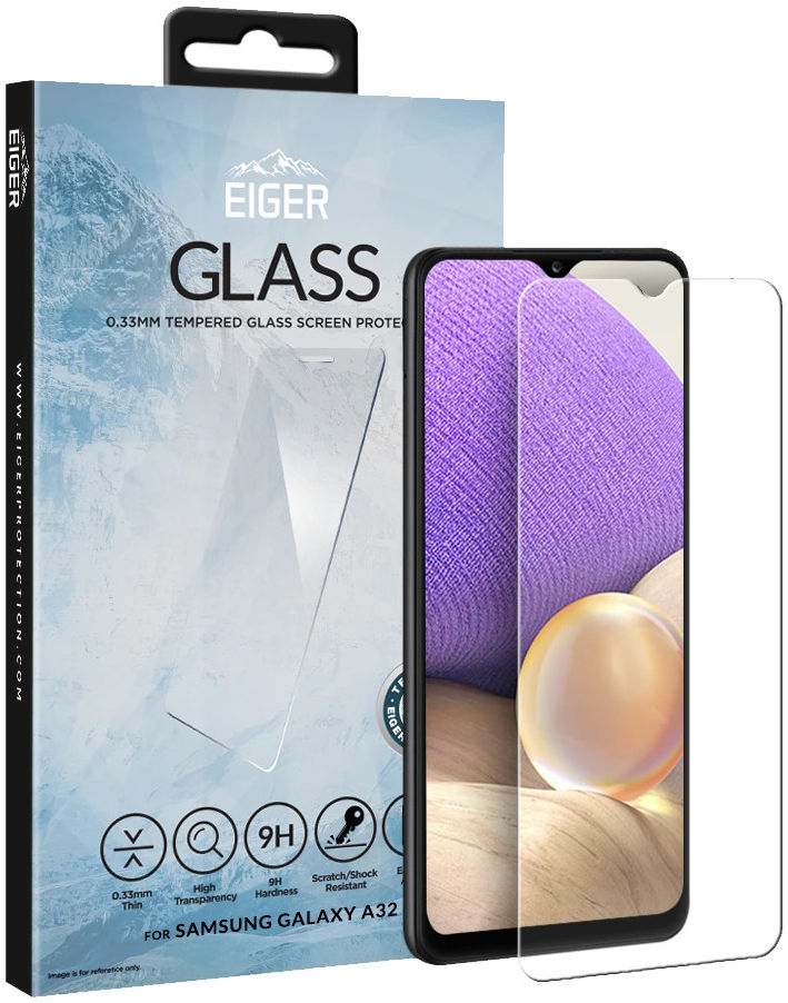 Eiger Samsung Galaxy A31/A32 4G Tempered Glass Case Friendly Plat afbeelding 1