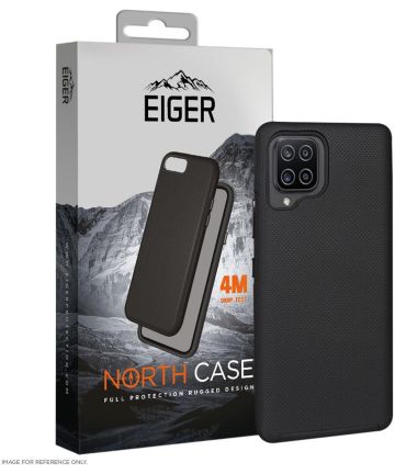 Eiger North Series Samsung Galaxy A12 Hoesje Back Cover Zwart Hoesjes