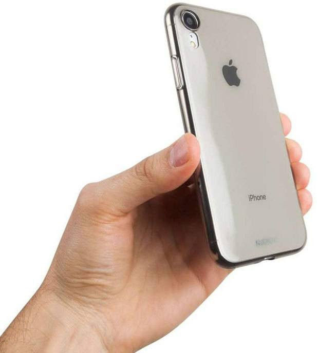 Nudient Glossy Thin Case iPhone 7/8/SE 2020/2022 Hoesje Clear Zwart afbeelding 2