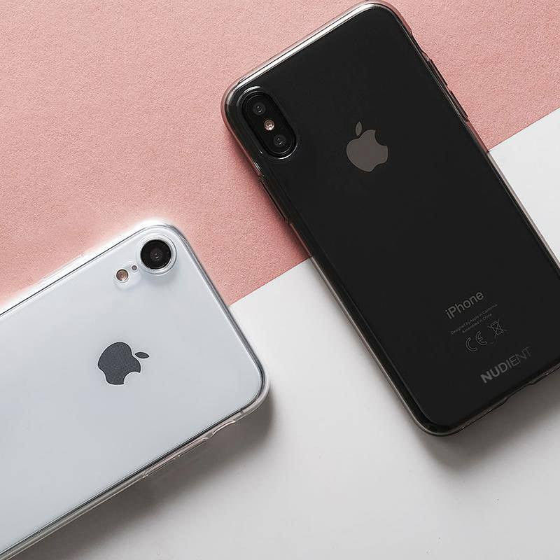 Nudient Glossy Thin Case iPhone 7/8/SE 2020/2022 Hoesje Clear Zwart afbeelding 6