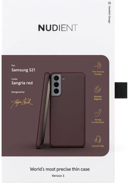 Nudient Thin Case V3 Samsung Galaxy S21 Hoesje Back Cover Rood afbeelding 11