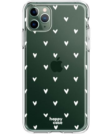 HappyCase iPhone 11 Pro Hoesje Flexibel TPU Hartjes Print Hoesjes