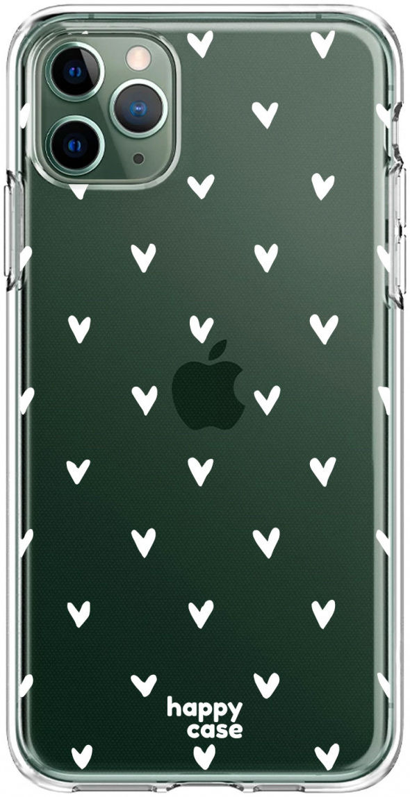 HappyCase iPhone 11 Pro Hoesje Flexibel TPU Hartjes Print afbeelding 1