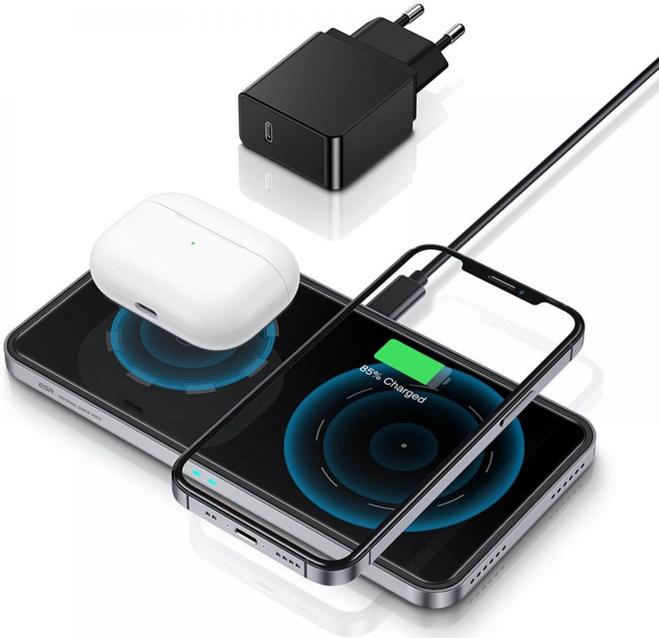 ESR HaloLock 2-in-1 Magnetische Draadloze Oplader voor Apple MagSafe afbeelding 1