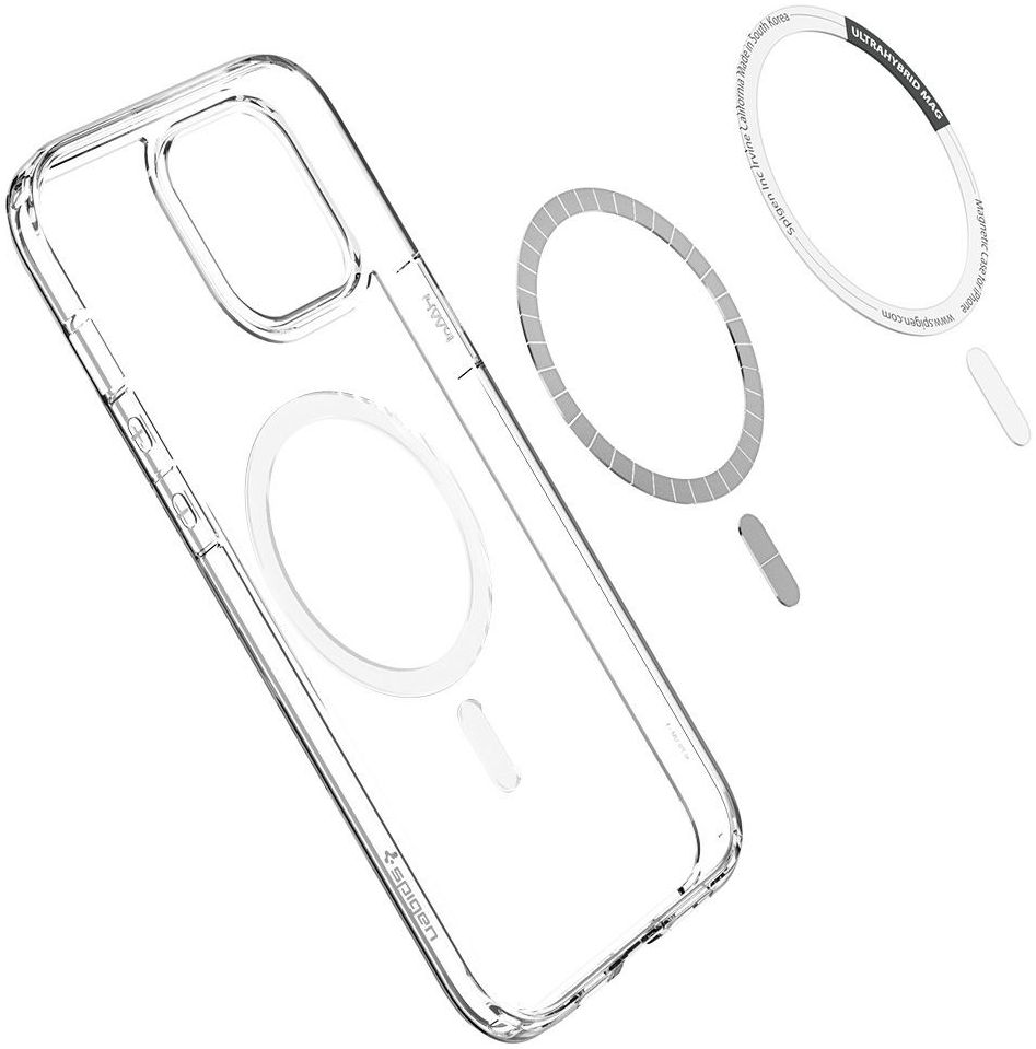 Spigen Ultra Hybrid iPhone 12/12 Pro Hoesje MagSafe Transparant/Wit afbeelding 13