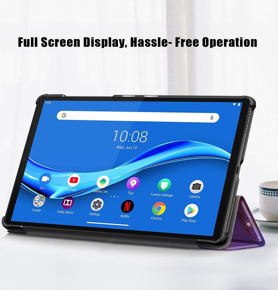 Lenovo Tab M10 HD Gen 2 Hoesje Tri-Fold Book Case Milky Way Print afbeelding 8