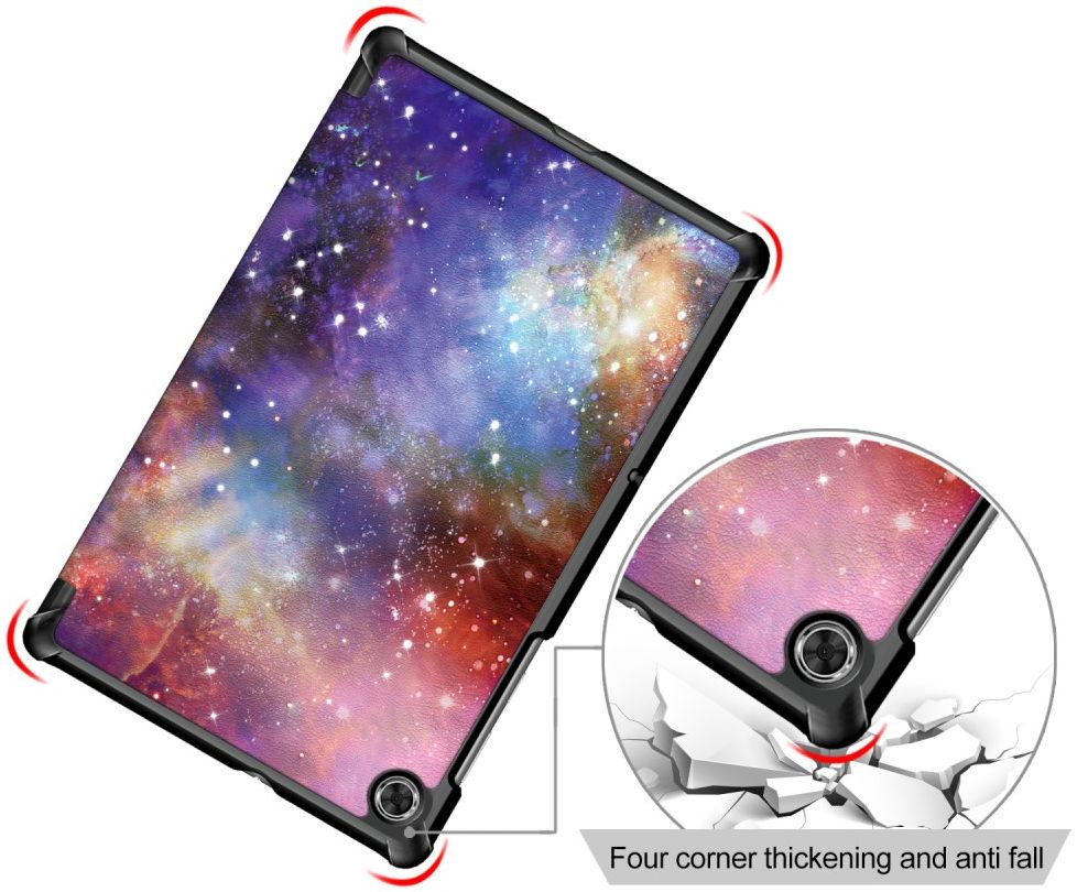 Lenovo Tab M10 HD Gen 2 Hoesje Tri-Fold Book Case Milky Way Print afbeelding 6