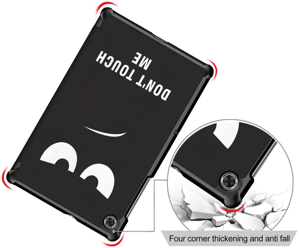 Lenovo Tab M10 HD Gen 2 Hoesje Tri-Fold Book Case Don't Touch Me Print afbeelding 5