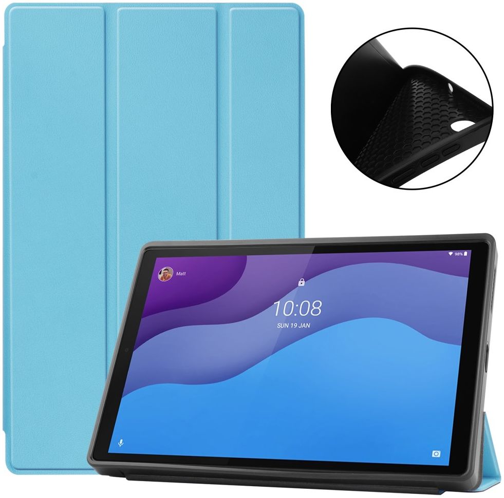 Lenovo Tab M10 HD Gen 2 Hoesje Tri-Fold Book Case Sky Blue afbeelding 1