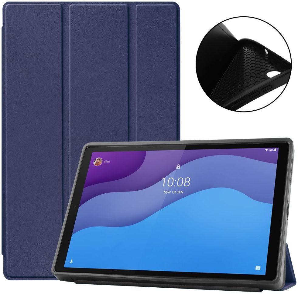 Lenovo Tab M10 HD Gen 2 Hoesje Tri-Fold Book Case Dark Blue afbeelding 1