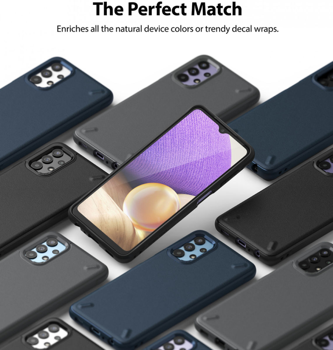 Ringke Onyx Samsung Galaxy A32 5G Hoesje Flexibel TPU Back Cover Blauw afbeelding 7