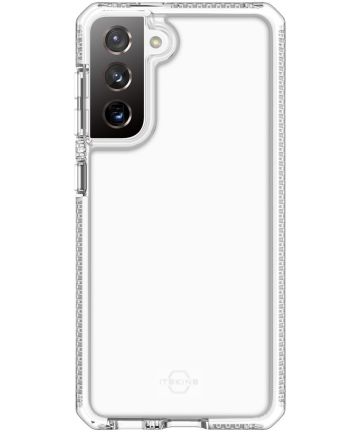 ITSKINS Supreme Clear Samsung Galaxy S21 Hoesje Transparant/Wit Hoesjes