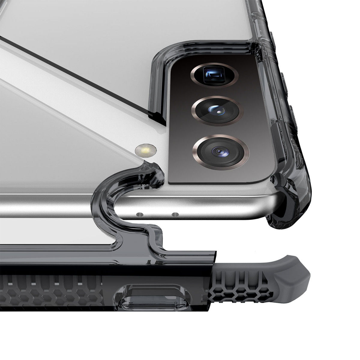 ITSKINS Supreme Clear Samsung Galaxy S21 Plus Hoesje Transparant/Zwart afbeelding 2