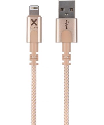 Xtorm Original 60W Gevlochten USB naar Lightning Kabel 1 Meter Goud Kabels