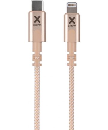 Xtorm Original 60W Gevlochten USB-C naar Lightning Kabel 1 Meter Goud Kabels
