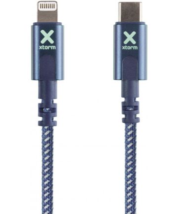 Xtorm Original 60W Gevlochten USB-C naar Lightning Kabel 1 Meter Blauw Kabels
