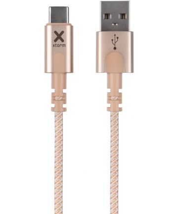 Xtorm Original 60W Gevlochten USB naar USB-C Kabel 1 Meter Goud Kabels