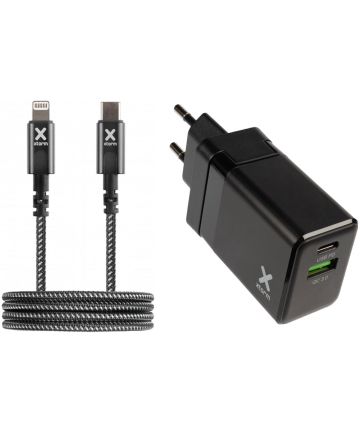 Xtorm Volt Reislader 18W PD Snel Lader + USB-C to Lightning Kabel 1M Opladers
