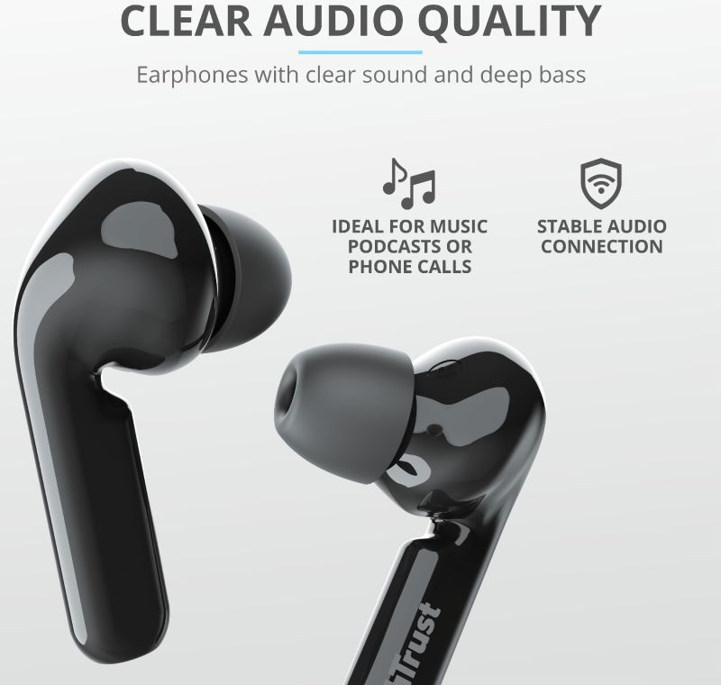 Trust Nika Touch XP Bluetooth Headset In-Ear Draadloze Oordopjes Zwart afbeelding 7