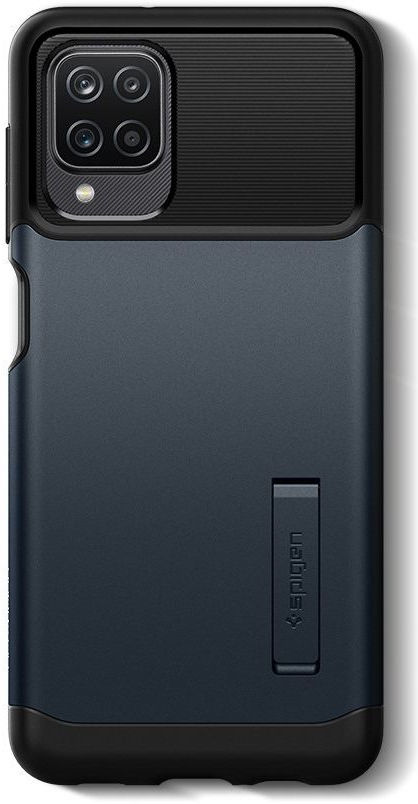 Spigen Slim Armor Samsung Galaxy A12 Hoesje Metal Slate afbeelding 2