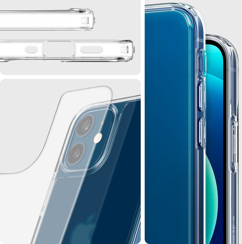 Spigen Quartz Hybrid Apple iPhone 12 Mini Hoesje Matte Transparant afbeelding 5