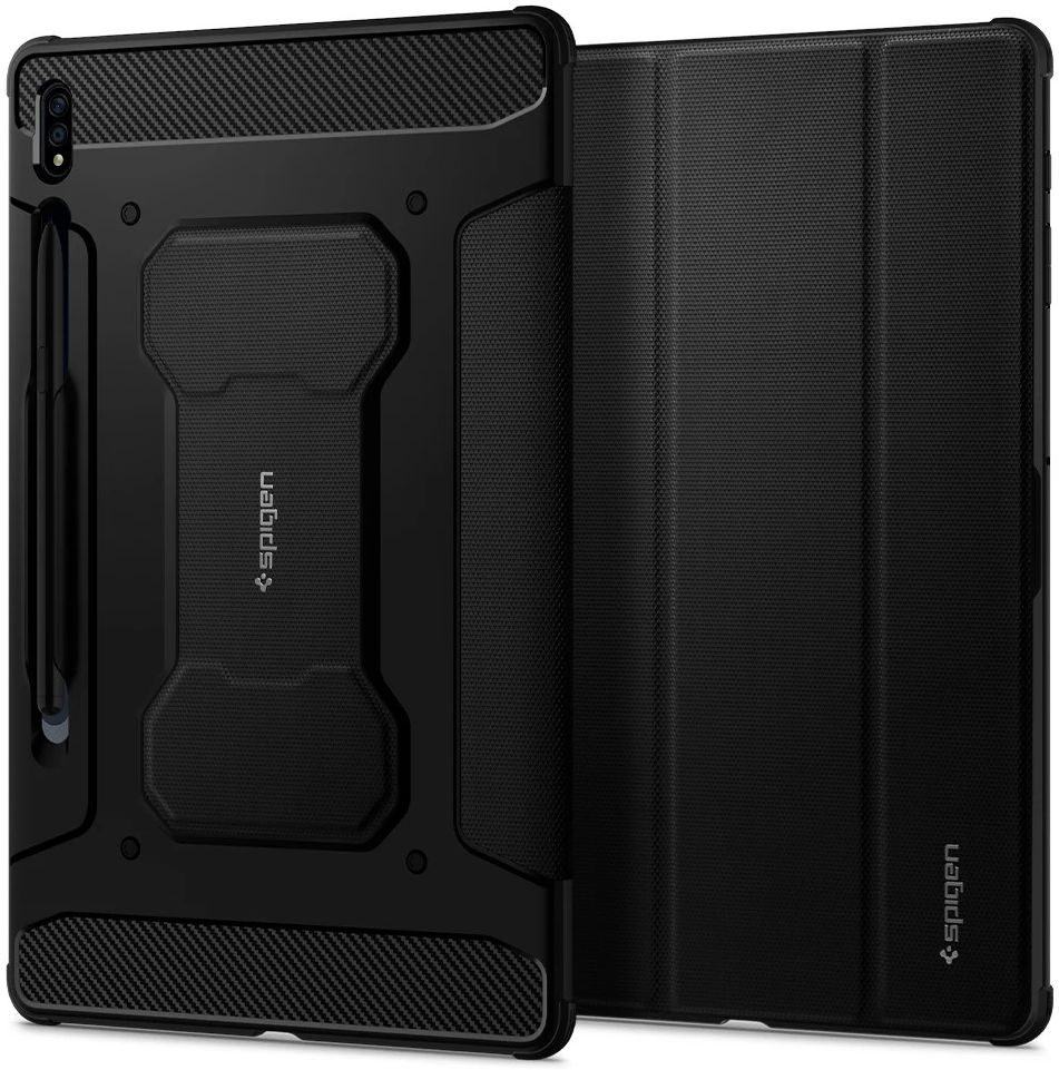 Spigen Rugged Armor Pro Samsung Galaxy Tab S7 Plus Hoes Zwart afbeelding 1