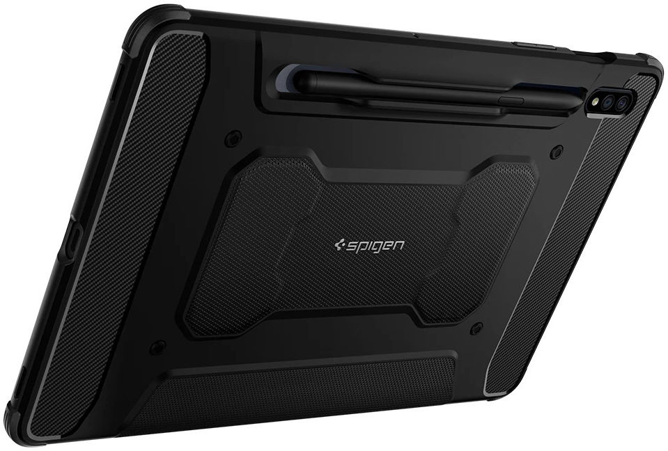 Spigen Rugged Armor Pro Samsung Galaxy Tab S7 Hoes Book Case Zwart afbeelding 16