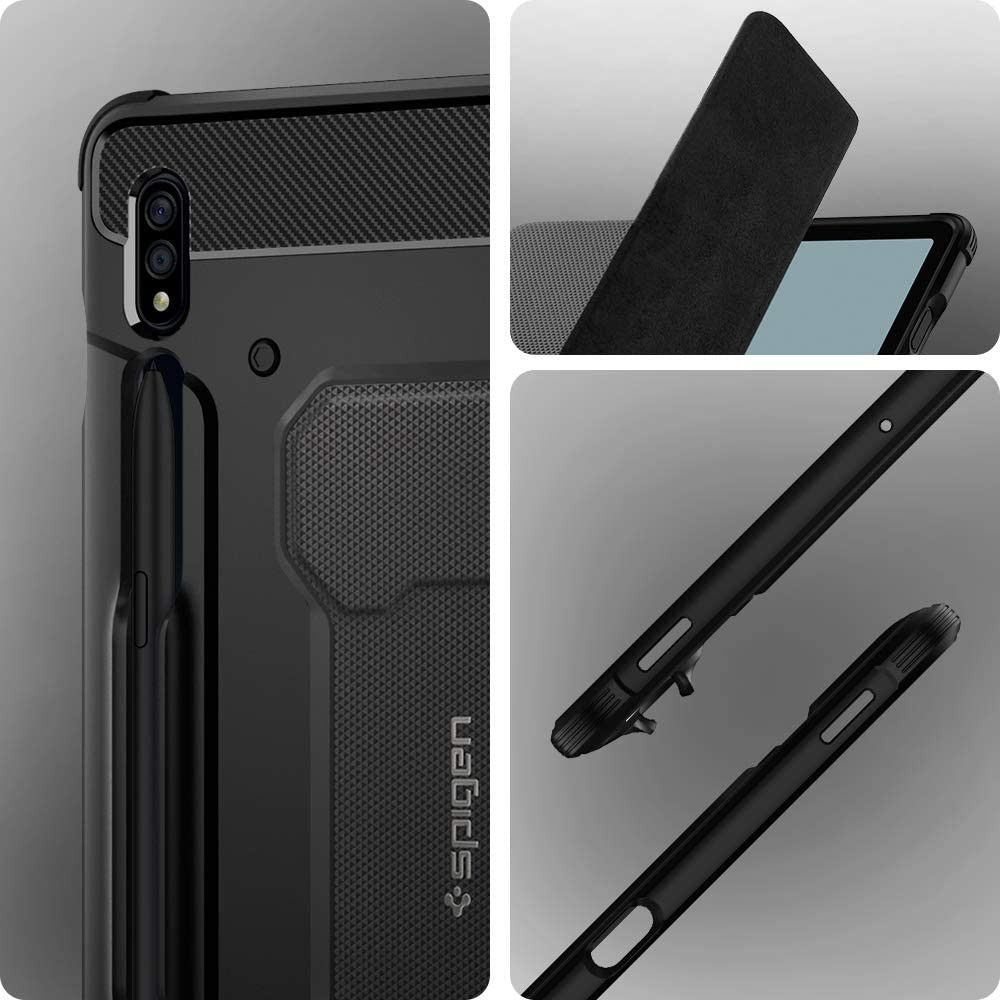 Spigen Rugged Armor Pro Samsung Galaxy Tab S7 Hoes Book Case Zwart afbeelding 7