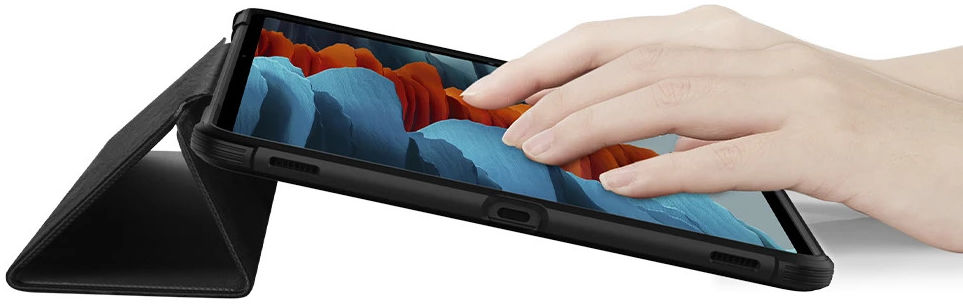 Spigen Rugged Armor Pro Samsung Galaxy Tab S7 Hoes Book Case Zwart afbeelding 9