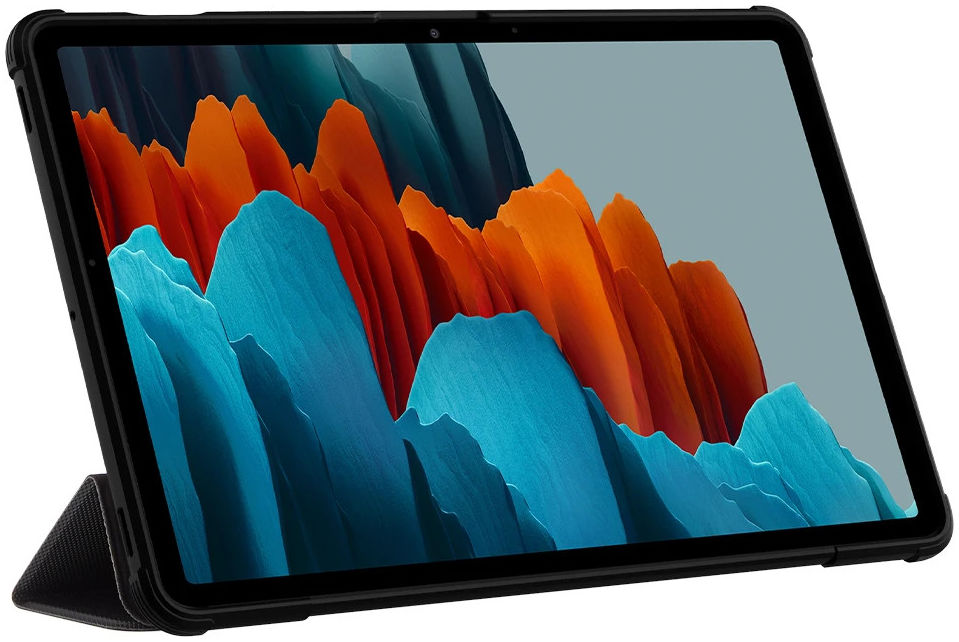 Spigen Rugged Armor Pro Samsung Galaxy Tab S7 Hoes Book Case Zwart afbeelding 13