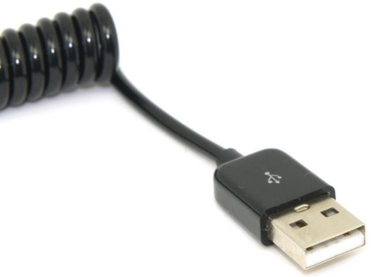 Universele Rekbare USB-A naar USB-C Krulsnoer Kabel 3 Meter Zwart afbeelding 3