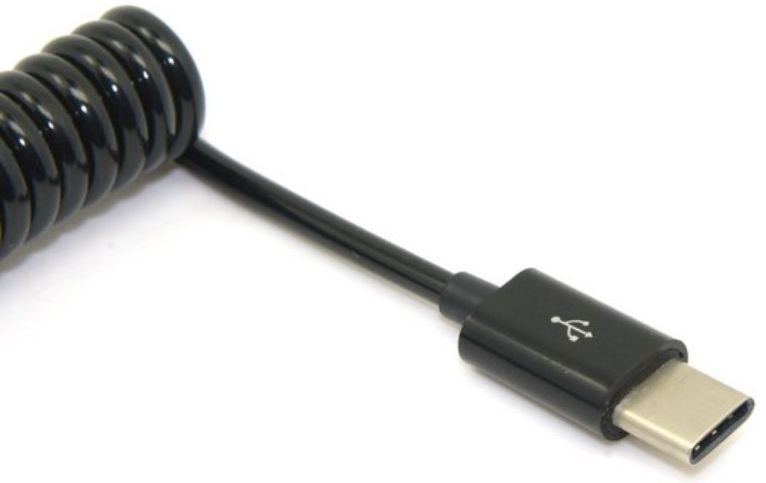 Universele Rekbare USB-A naar USB-C Krulsnoer Kabel 3 Meter Zwart afbeelding 4