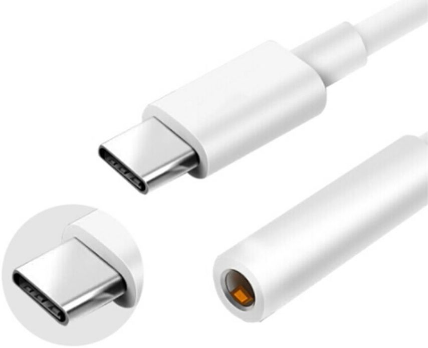 USB-C naar 3.5mm Jack (Female) Aux Kabel Connector Wit afbeelding 5