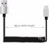 Universele Rekbare USB-C Krulsnoer Kabel 90 Centimeter Grijs afbeelding 2