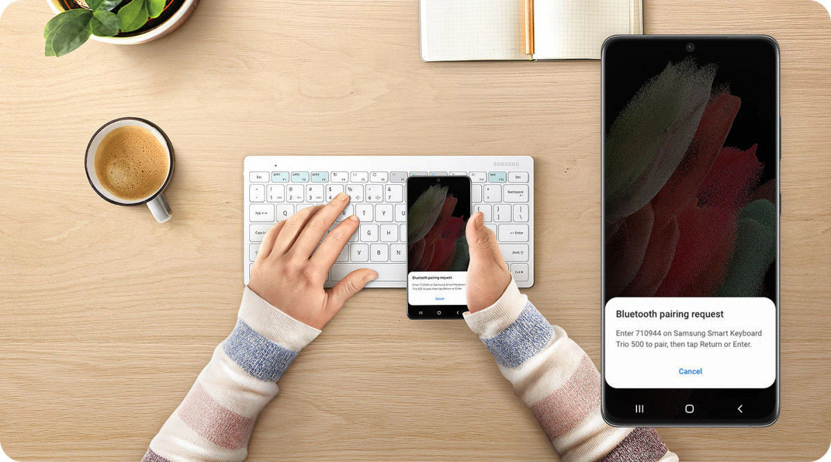 Samsung Smart Keyboard Trio 500 Draadloos Bluetooth Toetsenbord Wit afbeelding 7