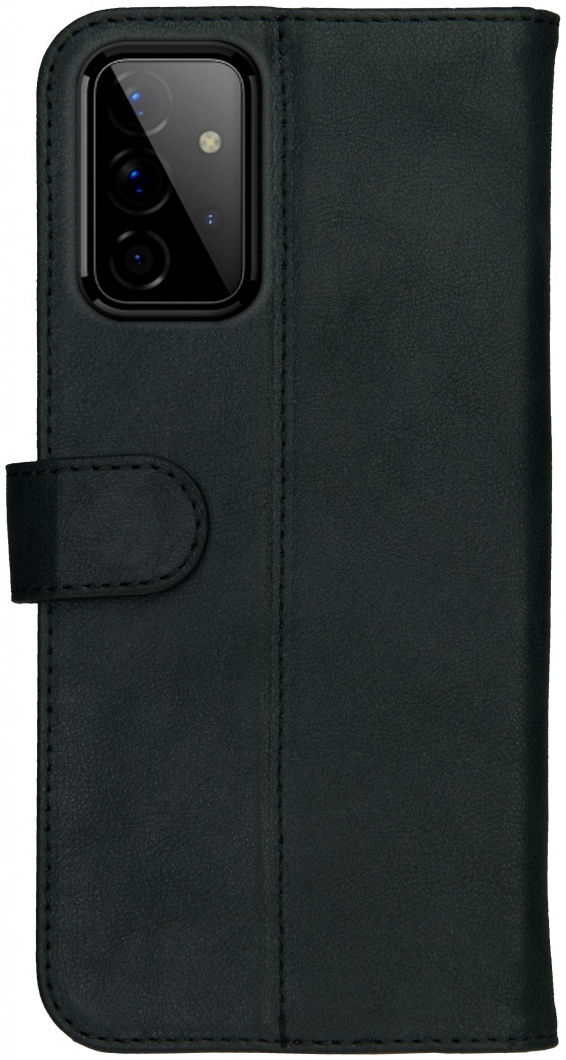 Rosso Deluxe Samsung Galaxy A72 Hoesje Echt Leer Book Case Zwart afbeelding 2