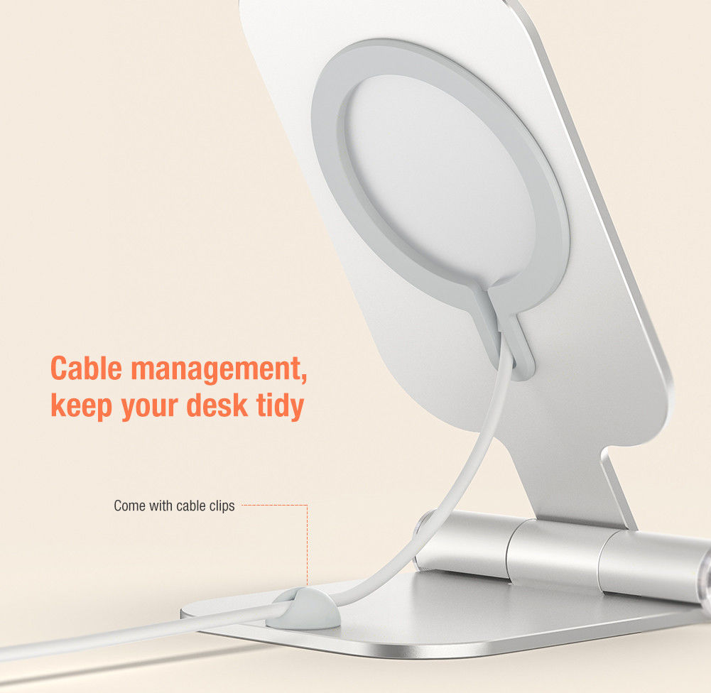 Nillkin MagLock Universele Verstelbare Houder voor MagSafe Zilver afbeelding 11