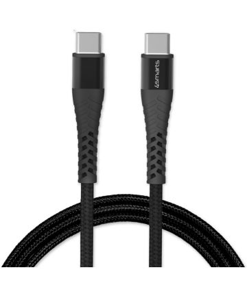4smarts PremiumCord USB-C naar USB-C Kabel Zwart Grijs 3 Meter Kabels