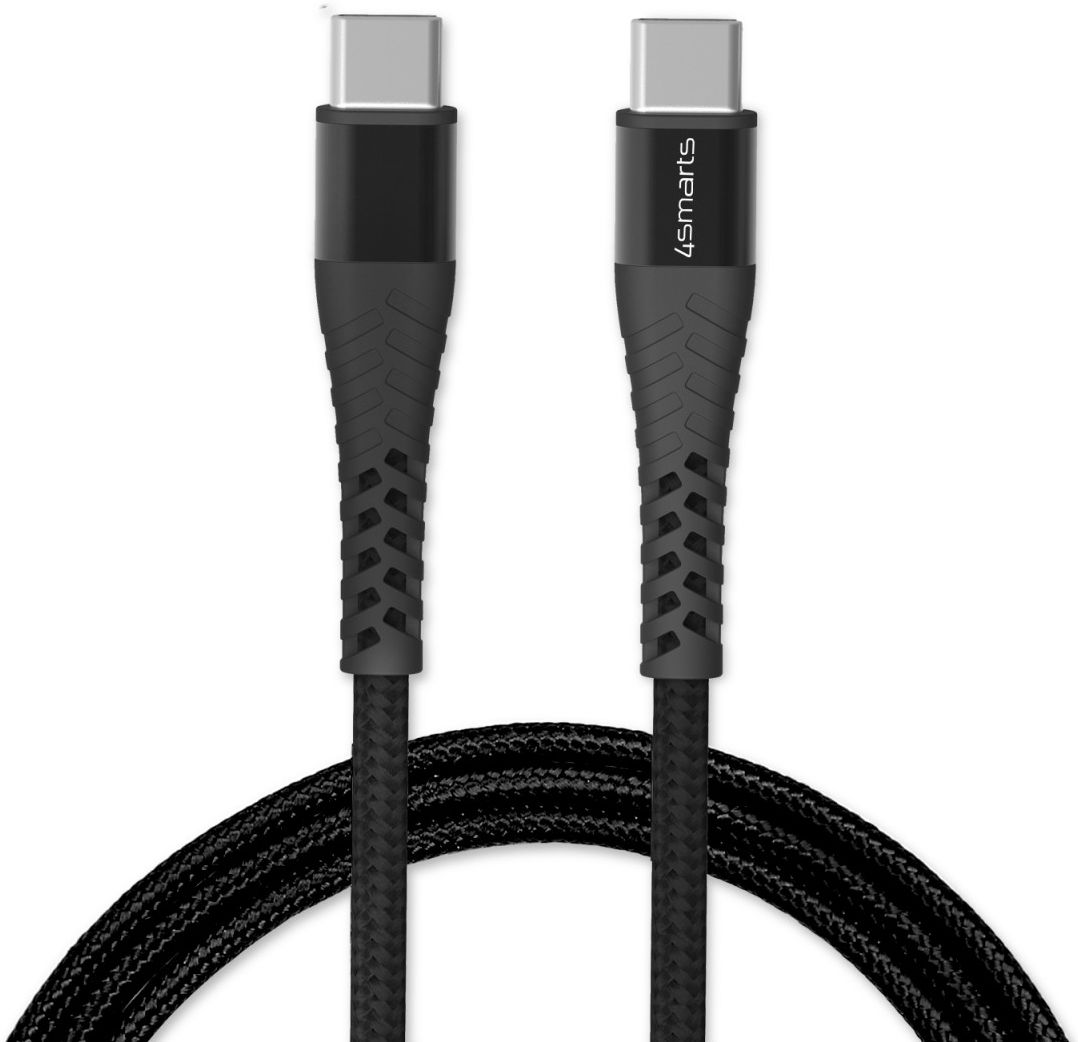 4smarts PremiumCord USB-C naar USB-C Kabel Zwart Grijs 3 Meter afbeelding 1