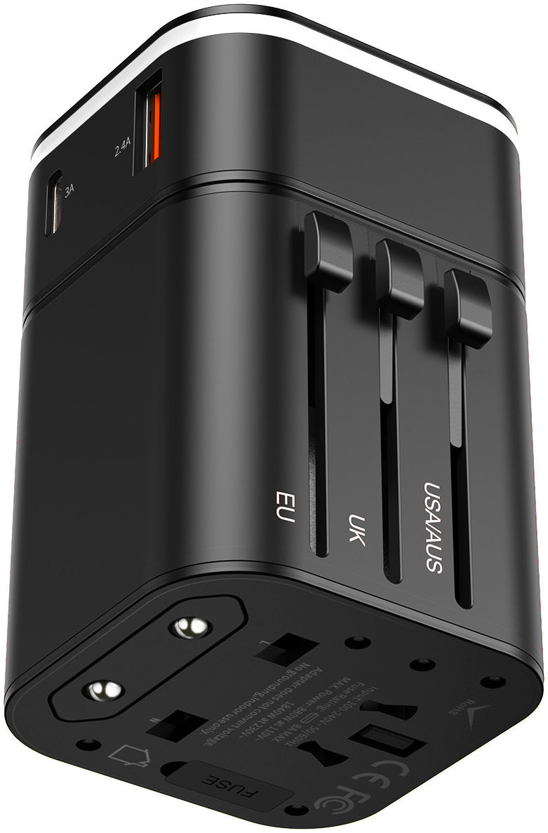 Baseus Wereld Stekker 18W met QC 3.0 en Power Delivery 3.0 Reislader afbeelding 1