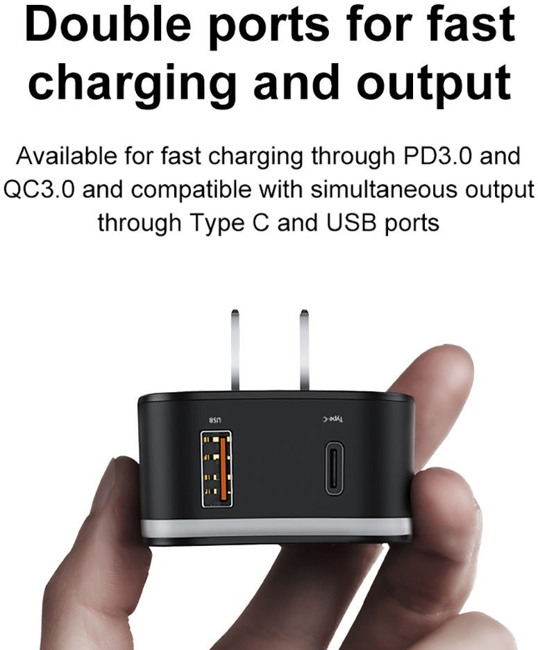 Baseus Wereld Stekker 18W met QC 3.0 en Power Delivery 3.0 Reislader afbeelding 5