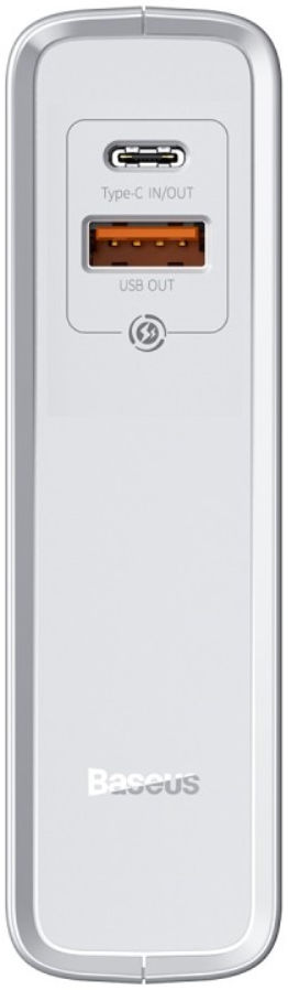 Baseus 2-in-1 Powerbank 10.000mAh en Oplader 45W + USB-C Kabel 1M Wit afbeelding 2